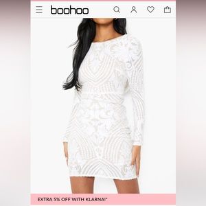 Boohoo sequin damask dress. This dress is in perfect condition!